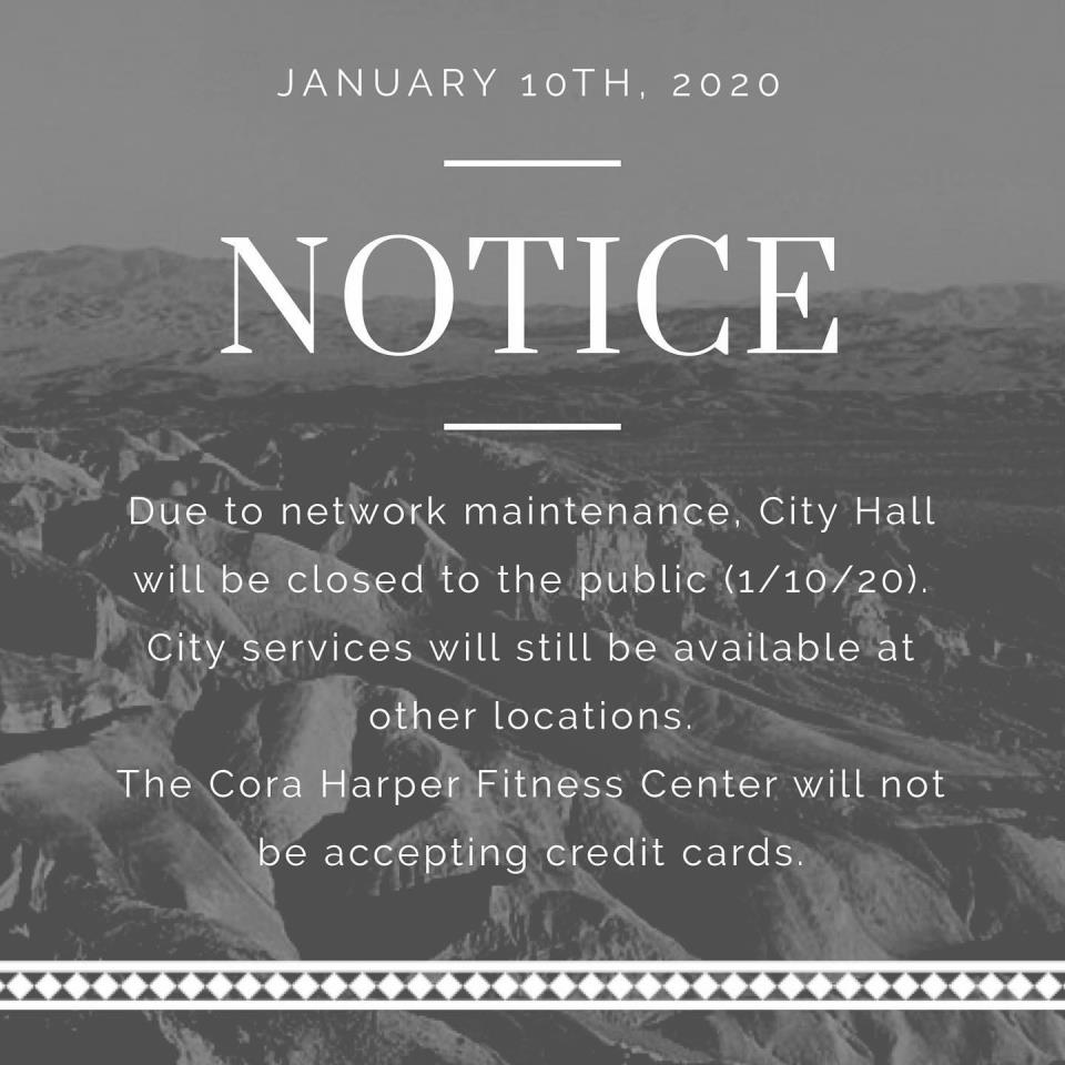 Outage Notice 1/10/2020