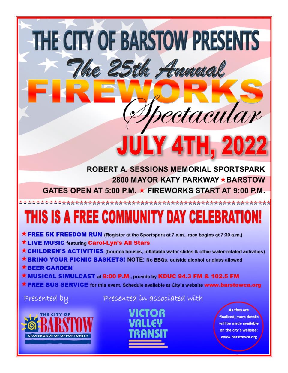 4th of july Flyer 2022