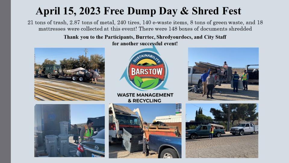 Dump Day Thank you 4-15-2023